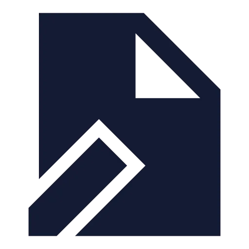 File Pen Icon in Solid Sharp style