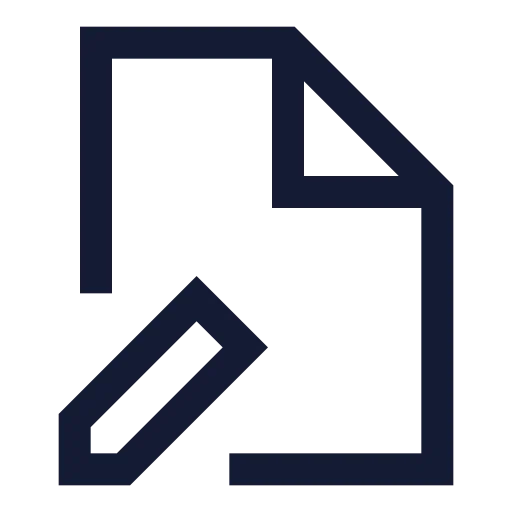 File Pen Icon in Stroke Sharp style