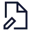 Filepen icon with stroke sharp style