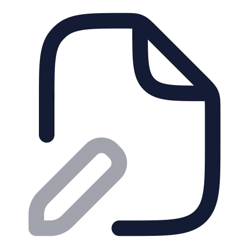 File Pen Icon in Twotone Rounded style