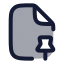 Filepin icon with duotone rounded style