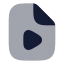 Fileplay icon with bulk rounded style