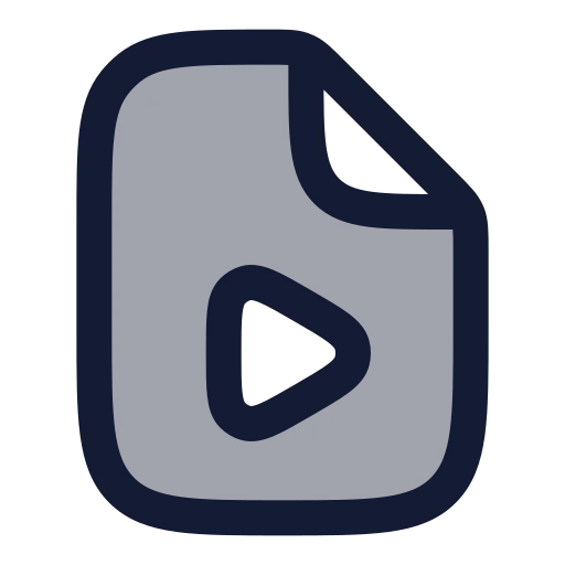 File Play Icon in Duotone Rounded style