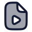 Fileplay icon with duotone rounded style