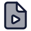 Fileplay icon with duotone standard style