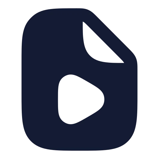 File Play Icon in Solid Rounded style