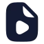 Fileplay icon with solid rounded style