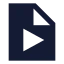 Fileplay icon with solid sharp style