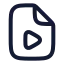 Fileplay icon with stroke rounded style