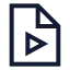 Fileplay icon with stroke sharp style
