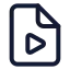Fileplay icon with stroke standard style