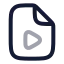Fileplay icon with twotone rounded style