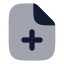 Fileplus icon with bulk rounded style