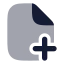 Filepluscorner icon with bulk rounded style