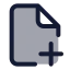 Filepluscorner icon with duotone standard style