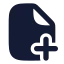Filepluscorner icon with solid rounded style