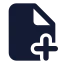 Filepluscorner icon with solid standard style