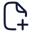 Filepluscorner icon with stroke rounded style