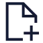 Filepluscorner icon with stroke sharp style