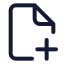 Filepluscorner icon with stroke standard style