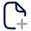 Filepluscorner icon with twotone rounded style
