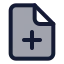 Fileplus icon with duotone standard style