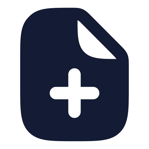 File Plus Icon in Solid Rounded style