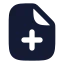 Fileplus icon with solid rounded style