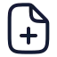 Fileplus icon with stroke rounded style