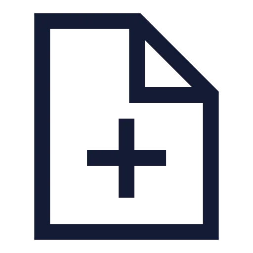 File Plus Icon in Stroke Sharp style