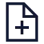 Fileplus icon with stroke sharp style