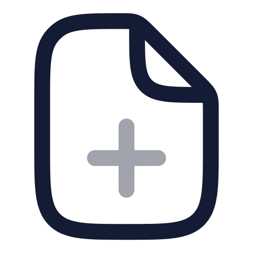 File Plus Icon in Twotone Rounded style