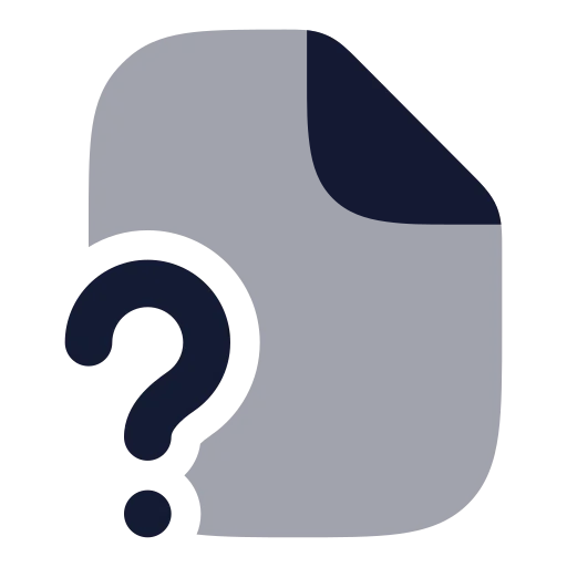 File Question Mark Icon in Bulk Rounded style