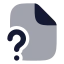 Filequestionmark icon with bulk rounded style