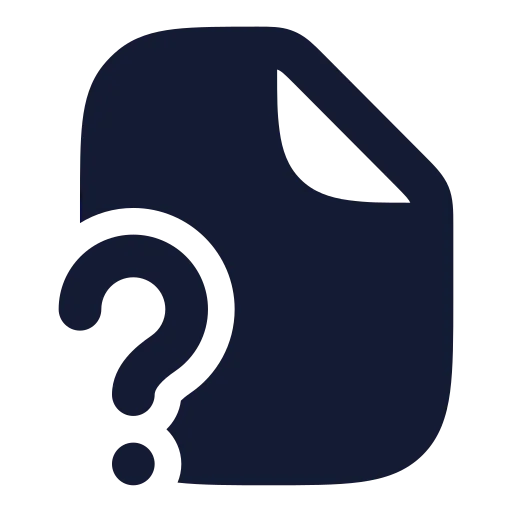 File Question Mark Icon in Solid Rounded style