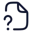 Filequestionmark icon with stroke rounded style