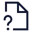 Filequestionmark icon with stroke sharp style