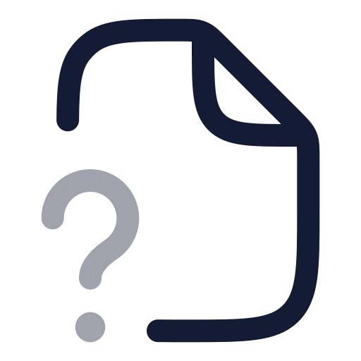 File Question Mark Icon in Twotone Rounded style
