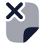 Fileremove icon with bulk rounded style