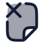 Fileremove icon with duotone rounded style