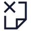 Fileremove icon with stroke sharp style