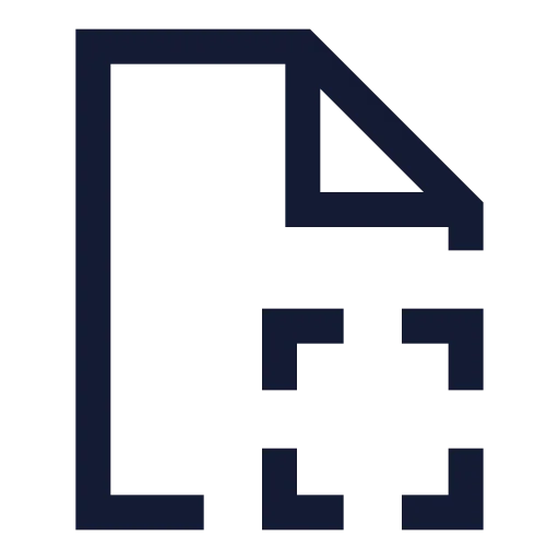 File Scan Icon in Stroke Sharp style