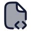 Filescript icon with duotone rounded style