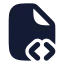 Filescript icon with solid rounded style