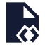 Filescript icon with solid sharp style