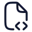 Filescript icon with stroke rounded style