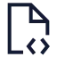 Filescript icon with stroke sharp style