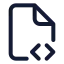 Filescript icon with stroke standard style