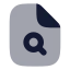 Filesearch icon with bulk rounded style