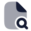 Filesearchcorner icon with bulk rounded style
